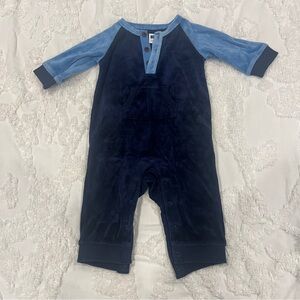 Janie and Jack Blue and Navy Baby Romper 3-6 months